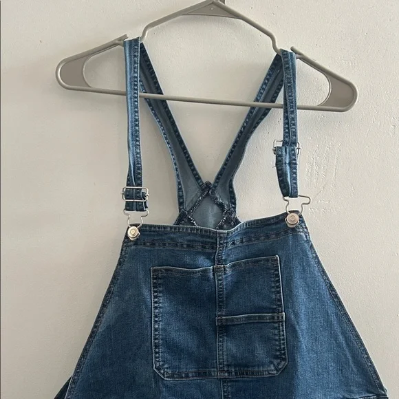 Celebrity Pink, Womans Size XL Distressed Blue Denim Overalls - Picture 2 of 14